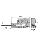 Testing plug module with contact stud; Pin spacing 5 mm / 0.197 in; 2,50 mm²; gray