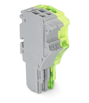 1-conductor female plug; 1.5 mm²; 3-pole; 1,50 mm²; gray, green-yellow