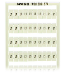 WSB marking card; as card; MARKED; L1 (100x); not stretchable; Horizontal marking; snap-on type; white