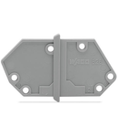 End plate; snap-fit type; 1.5 mm thick; gray