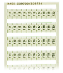 WSB marking card; as card; MARKED; F1, ..., F10 (10x); not stretchable; Vertical marking; snap-on type; white