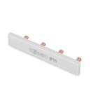 Push-in type jumper bar; insulated; 4-way; Nominal current 63 A; light gray