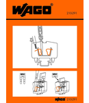 Stickers for operating instructions; for front-entry, miniature rail-mounted terminal blocks; 264 Series