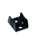 Mounting plate; 3-pole; for distribution connectors; Plastic; black