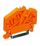 Spacer of same profile; suitable for 3- and 4-conductor terminal blocks of angled type; orange