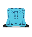 2-conductor through terminal block; 50 mm²; lateral marker slots; with fixing flanges; POWER CAGE CLAMP; 50,00 mm²; blue