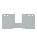 Seperator plate with jumper bar recess; 2 mm thick; 157 mm wide; gray