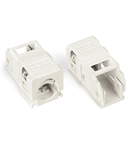 Strain relief housing; 2-pole; with locking clip; for 1 cable; 3.8 … 8.2 mm; 17.5 mm; white