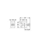 T-connector; for busbars Cu 10 mm x 3 mm; gray