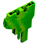 Start module for 2-conductor female connector; 4 mm²; 1-pole; 4,00 mm²; green-yellow