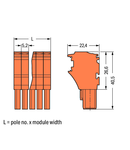 1-conductor female plug; 2.5 mm²; 2-pole; 2,50 mm²; orange