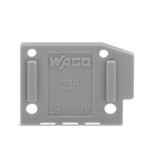 End plate; snap-fit type; 1 mm thick; light gray