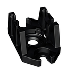 Mounting plate; 2-pole; for distribution connectors; Plastic; black