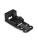 Mounting carrier; for 3-conductor terminal blocks; 221 Series - 4 mm²; for screw mounting; black