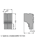 2-conductor female connector; 1.5 mm²; 2-pole; 1,50 mm²; gray