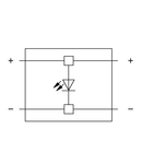 Component plug; 2-pole; LED (red); 24 VDC; 10 mm wide; gray