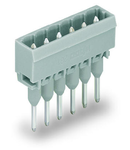 Male connector for rail-mount terminal blocks; 1.2 x 1.2 mm pins; straight; Pin spacing 5 mm; 12-pole; gray