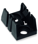 Mounting plate; for h-distribution connectors; 2-pole; black