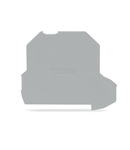 Separator plate; oversized upper deck; snap-fit type; 2 mm thick; gray