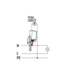 Test plug adapter N; for 2003-6641 and 2003-6640 Multilevel Installation Terminal Blocks; for vertical test slot; 1-pole; gray