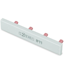 Push-in type jumper bar; insulated; 5-way; Nominal current 63 A; light gray