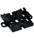 Mounting plate; for power supply and tap-off modules; Plastic; black