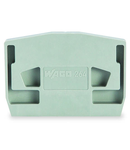 End plate; for terminal blocks with snap-in mounting foot; 4 mm thick; light gray