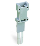 Test plug module; modular; suitable for all WAGO 280 and 780 Series rail-mounted terminal blocks with jumper slots in the current bar; gray