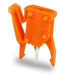 Test plug adapter; suitable for 255, 256, 257 Series PCB terminal blocks; 1-pole; Pin spacing 7.62 mm / 0.3 in; orange