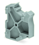 Spacer module; modular; e.g., for bridging commoned terminal blocks; gray