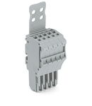 1-conductor female plug; Strain relief plate; 1.5 mm²; 5-pole; 1,50 mm²; gray