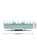 Collective carrier for jumpers; for jumpers for transverse switching terminal block (282-811) and longitudinal switching disconnect terminal block (282-821); gray