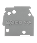 End plate; snap-fit type; 1 mm thick; light green