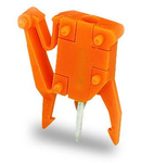 Test plug adapter; suitable for 255, 256, 257 Series PCB terminal blocks; 1-pole; Pin spacing 10.16 mm / 0.4 in; orange