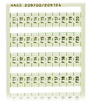 WSB marking card; as card; MARKED; F11, ..., F20 (10x); not stretchable; Vertical marking; snap-on type; white