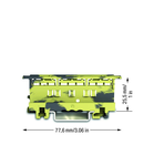 Suport sina Din pentru cleme Wago seria  221 - 4 mm²; for DIN-35 rail mounting/screw mounting; dark gray-yellow