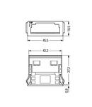 Snap-in frame; 4-pole; 0.5 … 2.0 mm; black