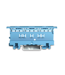 Suport sina Din pentru cleme Wago seria - 4 mm²; for DIN-35 rail mounting/screw mounting; blue