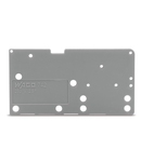 End plate; snap-fit type; 1.5 mm thick; gray