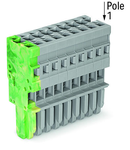 1-conductor female plug; 4 mm²; 10-pole; 4,00 mm²; green-yellow, gray