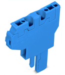 Start module for 2-conductor female connector; with integrated end plate; 4 mm²; 1-pole; 4,00 mm²; blue