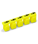 Protective warning marker; with high-voltage symbol, black; for 5 terminal blocks; yellow