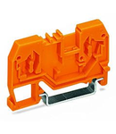 Spacer of same profile; suitable for 2-conductor terminal blocks of horizontal type; orange