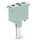 Component plug; for carrier terminal blocks; 2-pole; with LED and recovery diode; 5 mm wide; gray