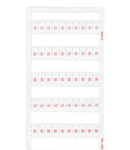 WMB marking card; as card; MARKED; 10, 20 ... 50 (20 each); not stretchable; Horizontal marking; snap-on type; white