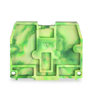 End plate; for terminal blocks with snap-in mounting foot; 2.5 mm thick; green-yellow