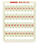 WSB marking card; as card; MARKED; 10, 20 ... 50 (20 each); not stretchable; Vertical marking; snap-on type; white