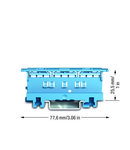 Suport pentru montaj cleme 221 pe sina omega;  - 6 mm²; for DIN-35 rail mounting/screw mounting; blue