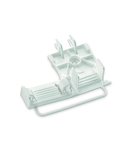 Strain relief plate; for 294 Series; for single strands; 3- to 5-pole; with secured clamp; white