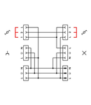 Shorting plug; with assembled strain relief housing; 3-pole; Cod. S; Bridge 1-L; 4,00 mm²; brown